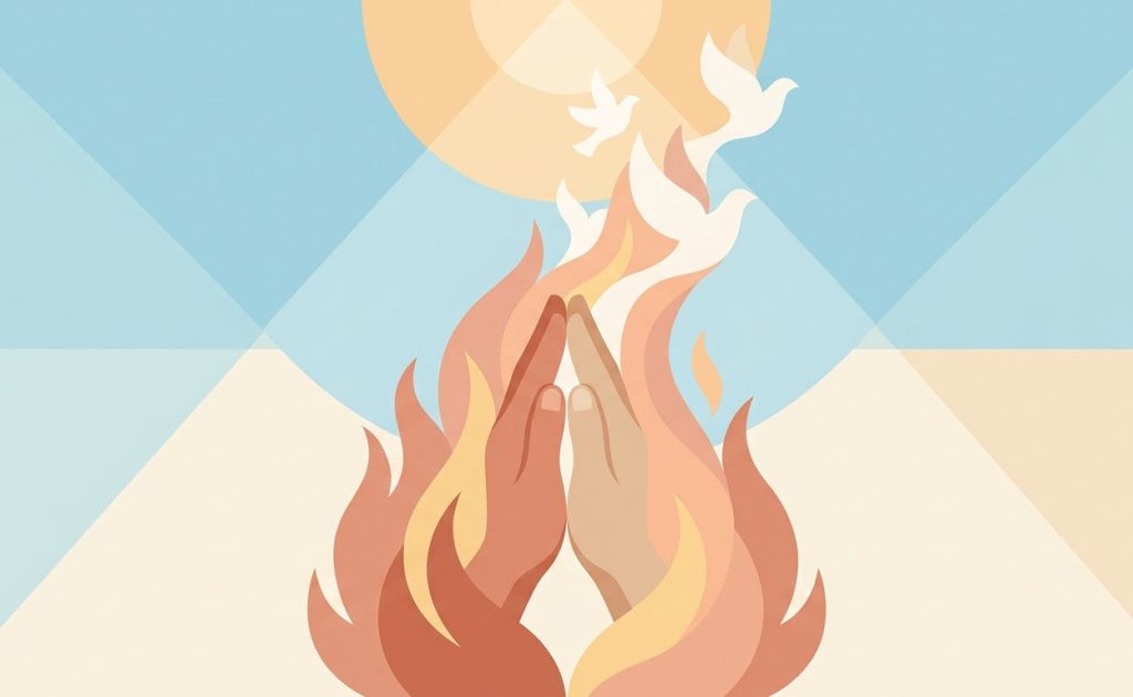 Neuvaine pour les Âmes du Purgatoire - Illustration prière catholique